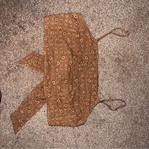 American Eagle Outfitters Brown Smocked Top